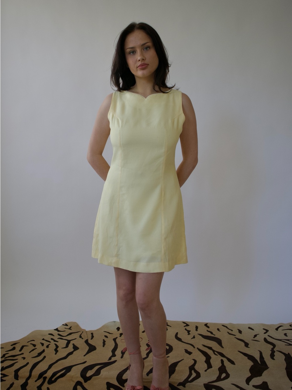 Butter yellow 60s dress